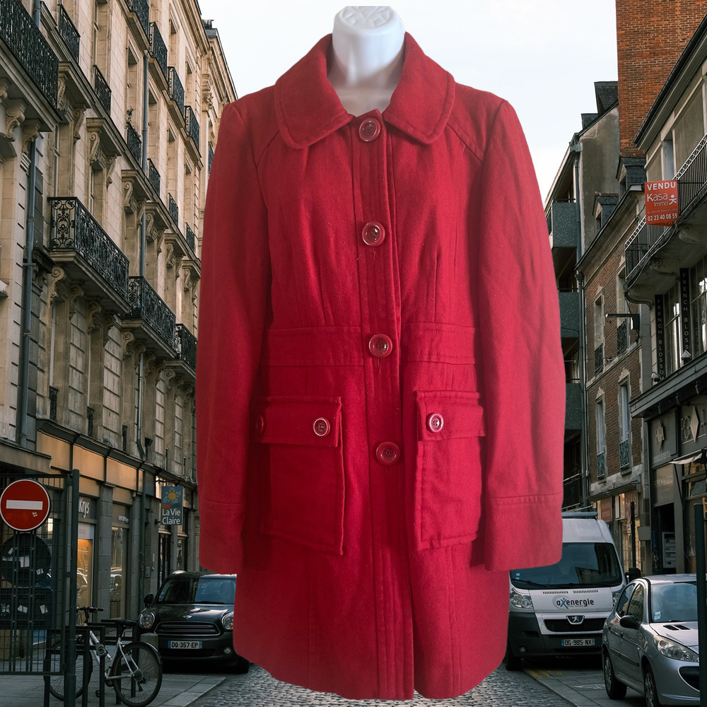 Anthropologie Tulle Wool Pea coat - Picture 4 of 4